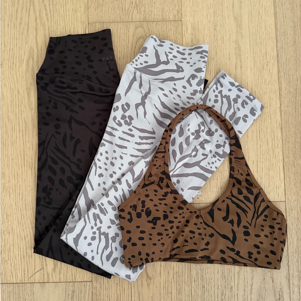 Paragon Fitwear Black, White, and Brown Leggings